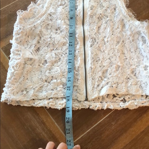 Zara XS lace white high neck sleeveless top - Picture 3 of 8